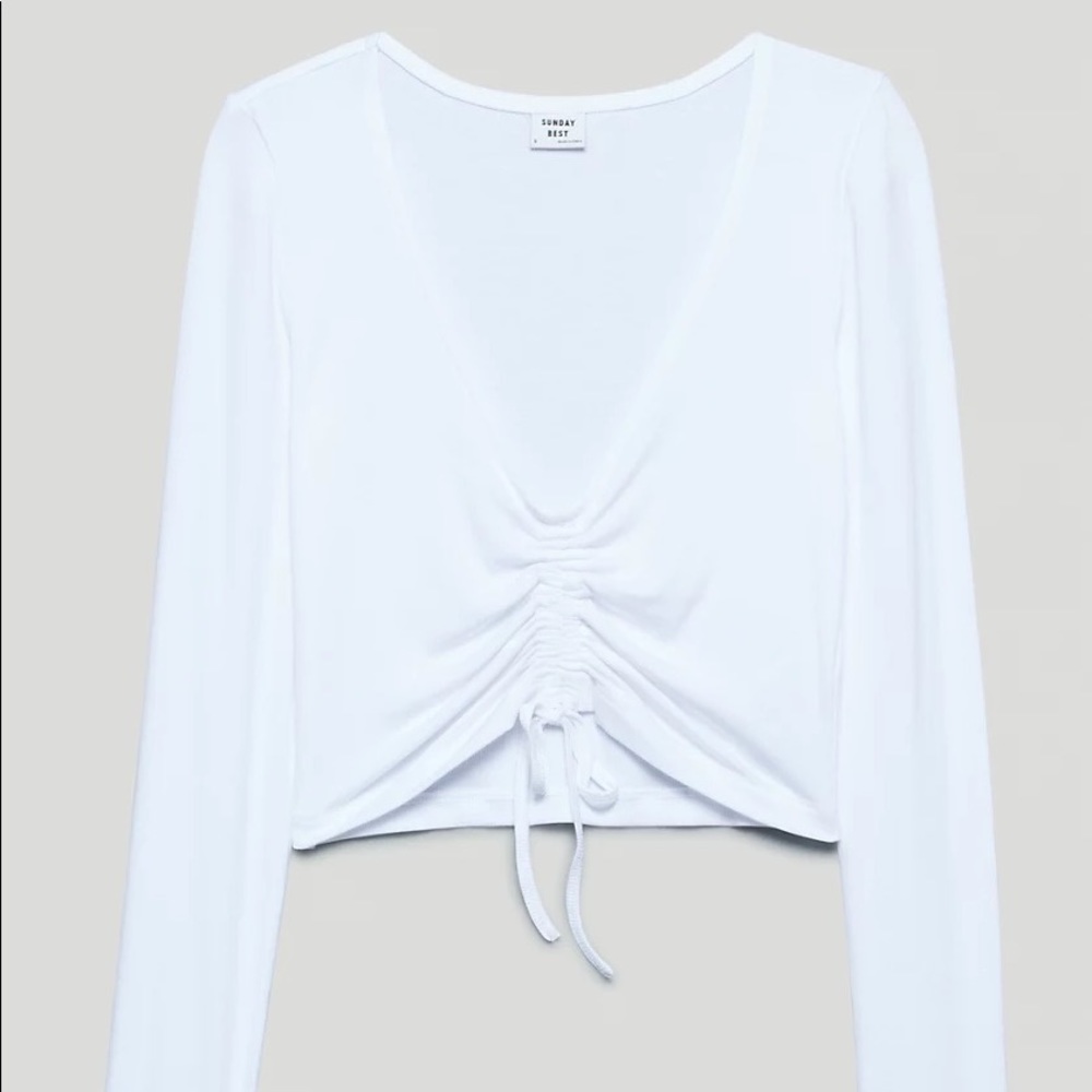 Aritzia Sunday Best Vida Longsleeve in Munro Mauve (XS) - Picture 4 of 10